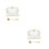 2Sets White Ceramic Double-Handle Bowl European Style Dessert Storage 7