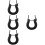 4Pcs Durable Black Massage Table Accessories Headrest for Beauty Beds 8
