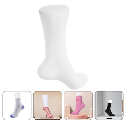 4Pcs White Foot Sock Model Mannequin for Anklets and Sock Display 2