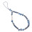 2Pcs Blue Crystal Phone Strap Multi-Function Mobile Phone Chain Decor 1