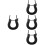 4Pcs Durable Black Massage Table Accessories Headrest for Beauty Beds 7