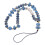 2Pcs Blue Crystal Phone Strap Multi-Function Mobile Phone Chain Decor 3
