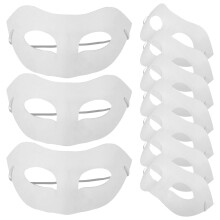 100Pcs White Paper Masks for DIY Masquerade and Cosplay Party Fun