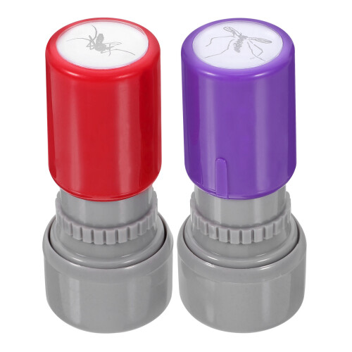 10Pcs Assorted Color Mosquito Stamp Self Inking Prank Toy for Students