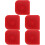 5Pcs Kitchen Red Plastic Pan Tool for Pot Cleaning 6