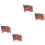 2Paren Amerikaanse Manchetknopen Kleurig Shirt Decor Design 3