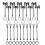 20Pcs Pe Material Mini Scene Streetlight Lamp Model Decoration 6