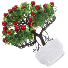 3St Realistische Bonsai Rood Perfect Voor Bureau En Huis