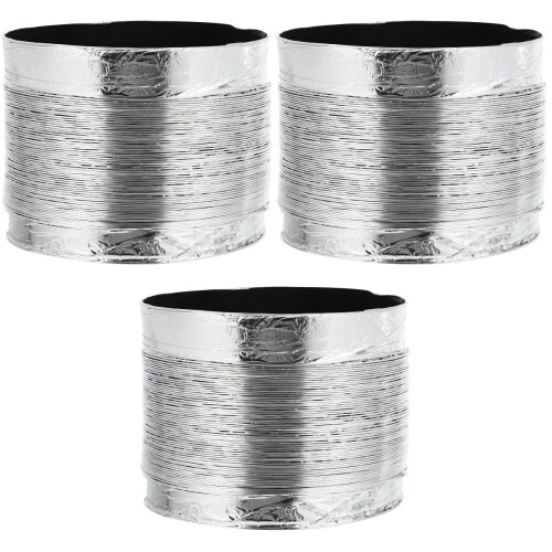 3Pcs Silver Aluminum Foil Vent Hose Flexible Kitchen Accessory 2