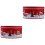 2Pcs Red Tinplate Christmas Candy Tins with Easy-Open Lid Storage Box 5