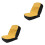2Pcs Practical Yellow Weeder Seat Mat Protective Cover for Tractor Use 3