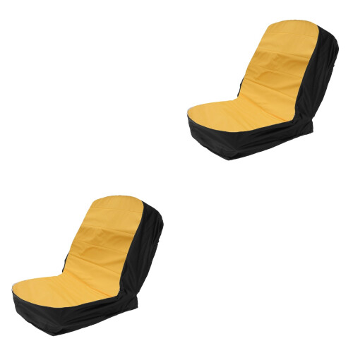 2Pcs Practical Yellow Weeder Seat Mat Protective Cover for Tractor Use 2