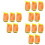 15Pcs Assorted Color Hard Hat Sun Shield with Neck Protection Mesh 8