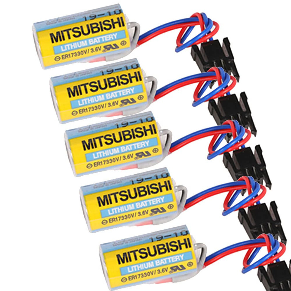 5 Pcs Er17330v 3.6V 1700Mah Plc Backup Battery A6bat For Fanuc Cnc Longlasting Power 9169991285740