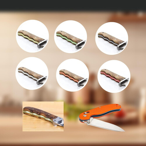 12Pcs G10 Knife Handle Spacer Sheets for Custom Knives, 6 Multicolor Liners, Durable Epoxy Material 2