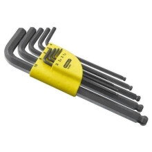 Stanley 1-13-976 Folding Key with Ball Head  Silver  Set of 9 Pieces