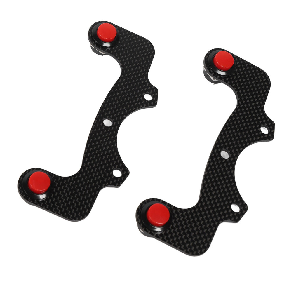 2Pcs Carbon Fiber Steering Wheel Horn Button Kit For 6 Bolts Racing Steering Wheel Button Red 9331384407903