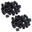 Rubber Caps 80-Piece Black Rubber Tube Ends 10mm Round 2