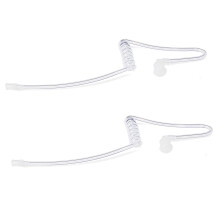 2 Pack Clear Acoustic Tube TwoWay Radio Earpiece with Noise Reduction for Law Enforcement