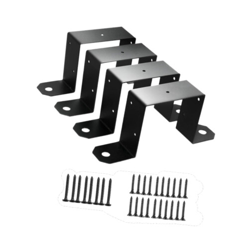 4Pcs Fence Post Mounting Bracket Easy Installation Sturdy Deck Stake S