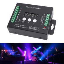 4CH DMX512 RGBW LED Decoder, 192W/384W, 9-24V, 71x31x110mm