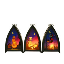 Halloween-Laternen, gruseliges Kürbis-Fledermaus-Design, LED-Beleuchtung für drinnen und draußen, sorgt für stimmungsvolle Partystimmung,
