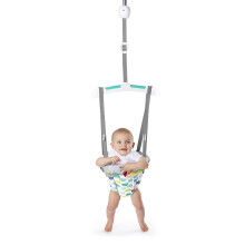 Bright Starts, Door Jumper & Bouncer - Playful Parade with Padded Seat & Taggie