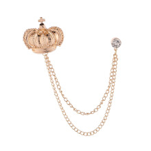 Crown Brooch Hanging Chains Brooch Wedding Brooch Pin Suit Brooch with