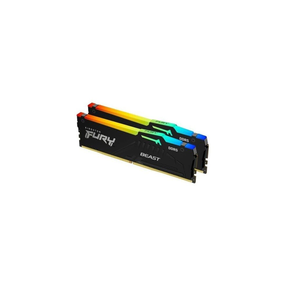 Kingston FURY Beast RGB DDR5-6000 - 64GB - CL36 - Dual Channel 2 pcs - AMD EXPO - Schwarz mit RGB - Image 4