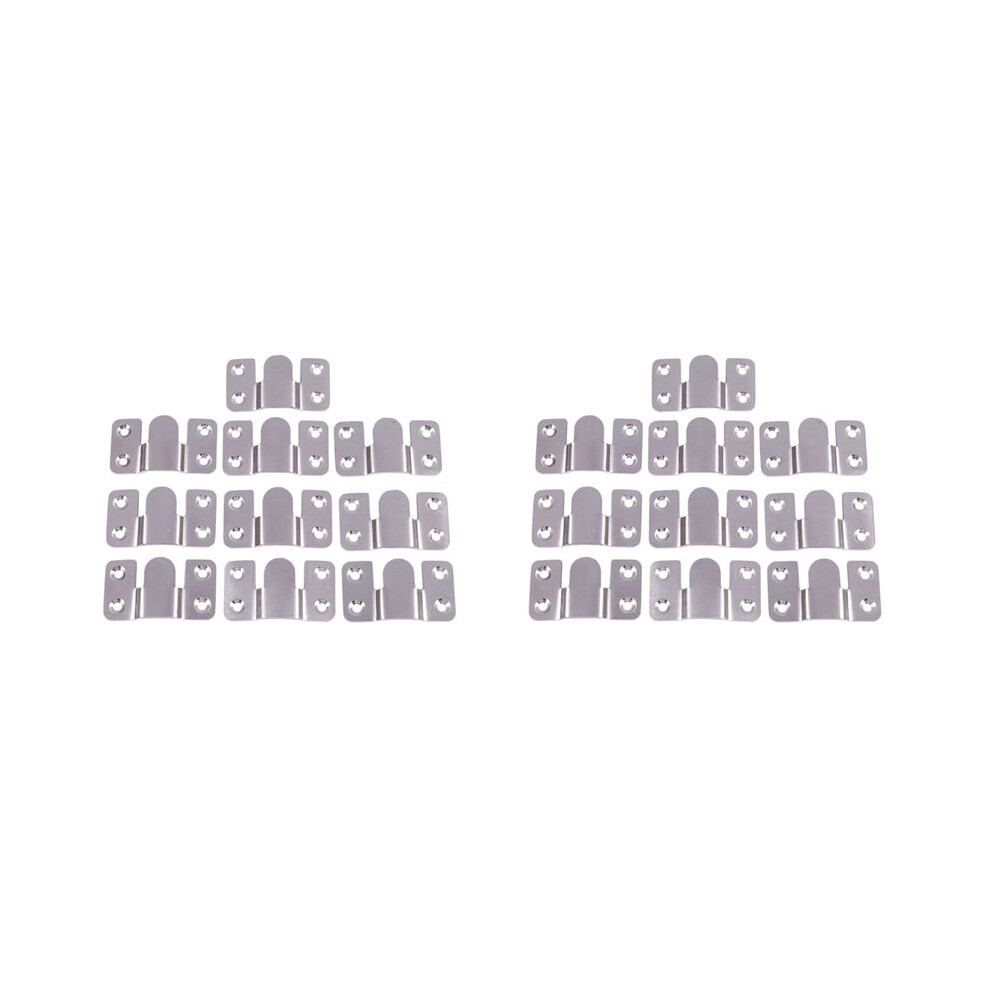 Furniture Sectional Interlock Style Sofa Connector 20Pcs Silver Tone 6032845756235