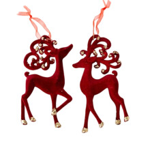 Unique Holiday Tree Hanging Decoration Plastic-A pair of elk