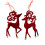Unique Holiday Tree Hanging Decoration Plastic-A pair of elk 1