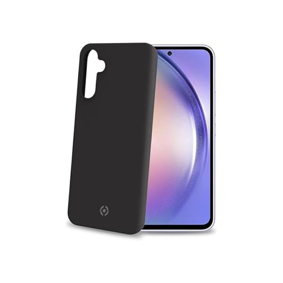 Celly Black Cromo Soft Rubber Case Galaxy A54 5G