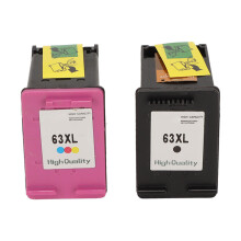 2 Pcs 63XL Black High Capacity Ink Cartridges for HP OfficeJet & ENVY Printers