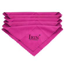 5Pcs IRIN Cleaning Polish Wipe Cloth for Musical Instruments Rose Red