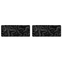 2X Topographic Contour Extended  Mouse Pad Datortangentbord Musmatta Musmatta med 3 mm Halkfri Bas
