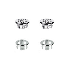 Tampa elegante para pia de cozinha com design de fivela flexível, superfície cromada, 4 anéis de vedação de alta qualidade para transbordamento,