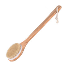 Escova de Banho Corporal com Cerdas Naturais, Esfoliante para as Costas, que Melhora a Circulação Sanguínea e Alivia a Celulite, com Cabo Longo de