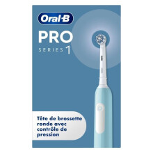 Oral-B Pro Series 1 Blue Electric Toothbrush, Sensitive Clean, 1 Brush Head, Pressure Sensor to Protect Gums