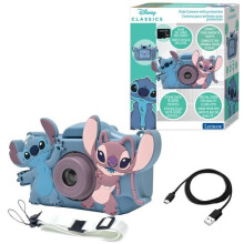 LEXIBOOK - Kinderkamera mit Schutz - 4 in 1 - Disney Stitch - Speicherkarte inklusive