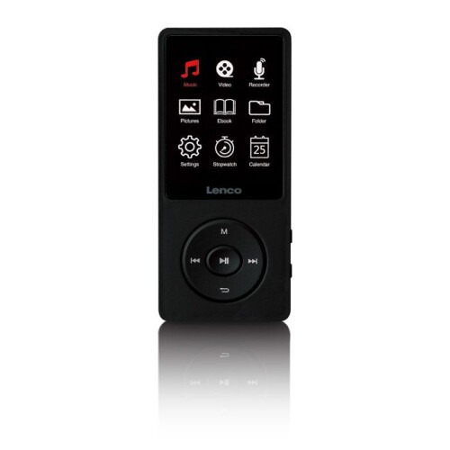 MP3-/MP4-Player, 2,4-Zoll-Display, 8 GB Speicher, Schwarz