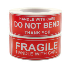 Fragile Stickers Handle with Care Do Not Bend Durable for Safe Shippin