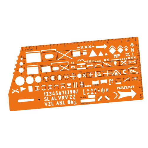 1:50 000 Scale Industrial Design Template Stencil Versatile Symbols Te