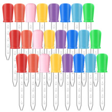 Paquete de 24 Goteros LíQuidos, 5 Ml de Silicona y PláStico Transparente para Medicinas con Punta de Bulbo para Molde de Manualidades para NiñOs, 8