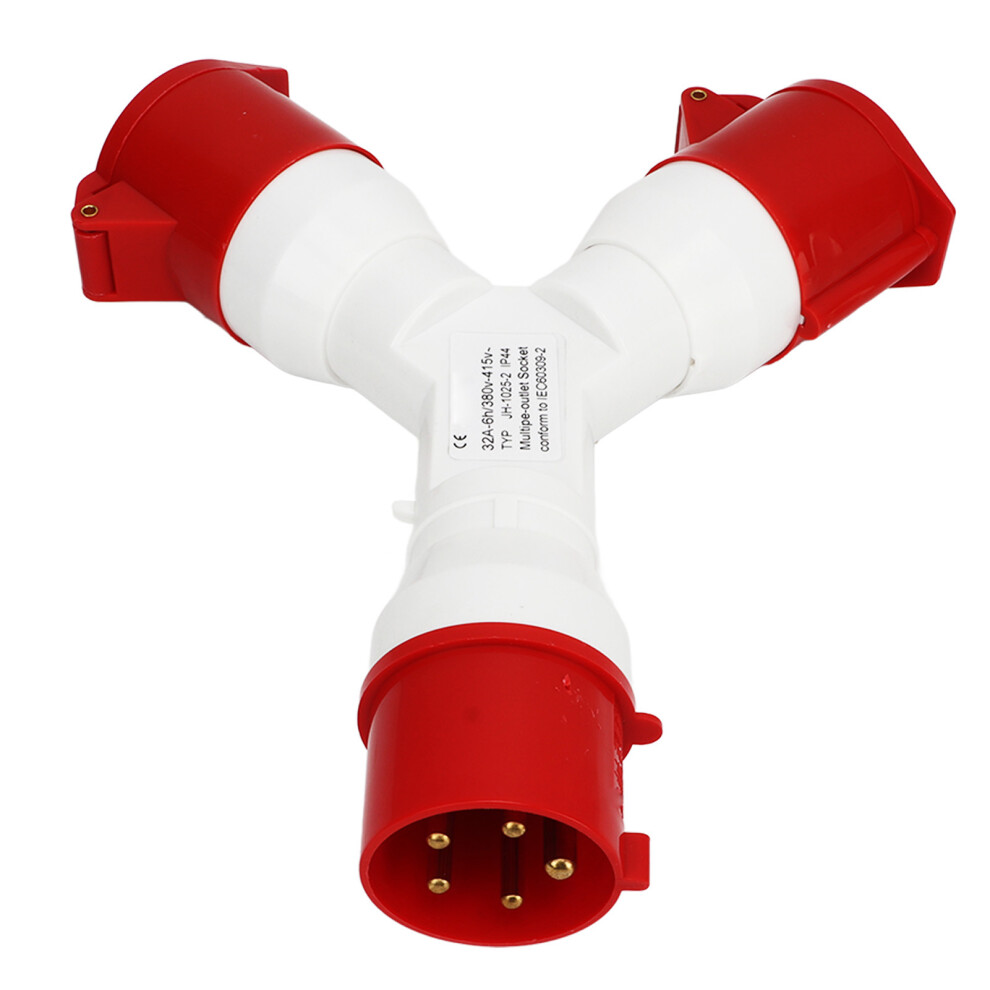 Waterproof Y Shaped Industrial Plug 32A 5Pin 380-415V Ip44 Connector 6951371524821