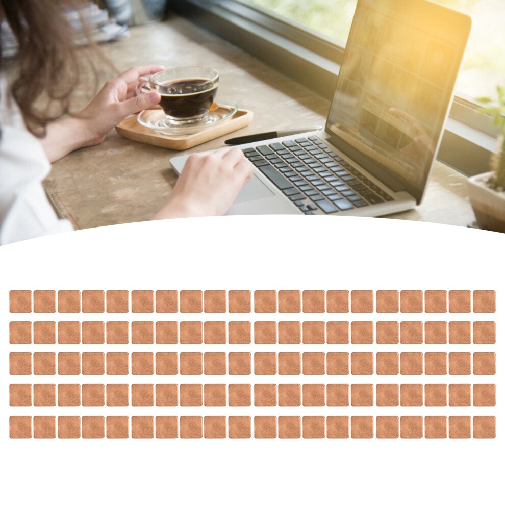100Pcs Copper Pad Shim Thermal Conductivity 15X15x1.2mm For Cpu Gpu Ram 8461373355630