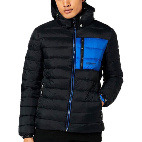 Superdry Giubbotto Imbottito Superdry Classic Fuji con Cappuccio - Nero / Blu