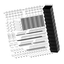 300 Pieces Pegboard Hooks Assortment Set Iron Pegboard Accessories Org