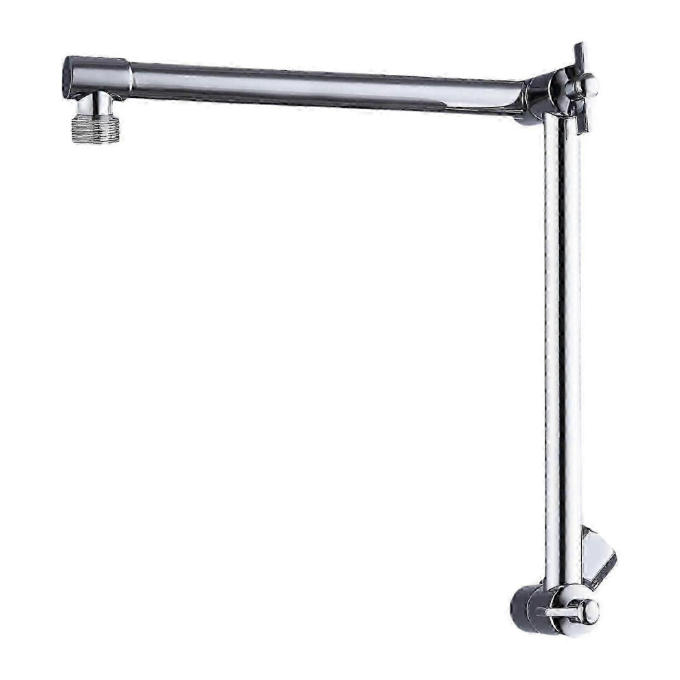 Shower Head Extension Arm 18 Inch G1/2 Interface Stainless Steel Brass Chrome Adjustable Height And Angle Easy To Install 6901508025707