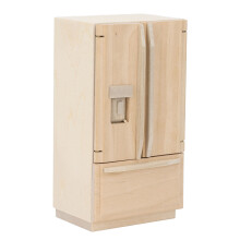 Nevera para muñecas de madera de abedul a escala 1:12 13,8 x 7,4 x 5,4 cm